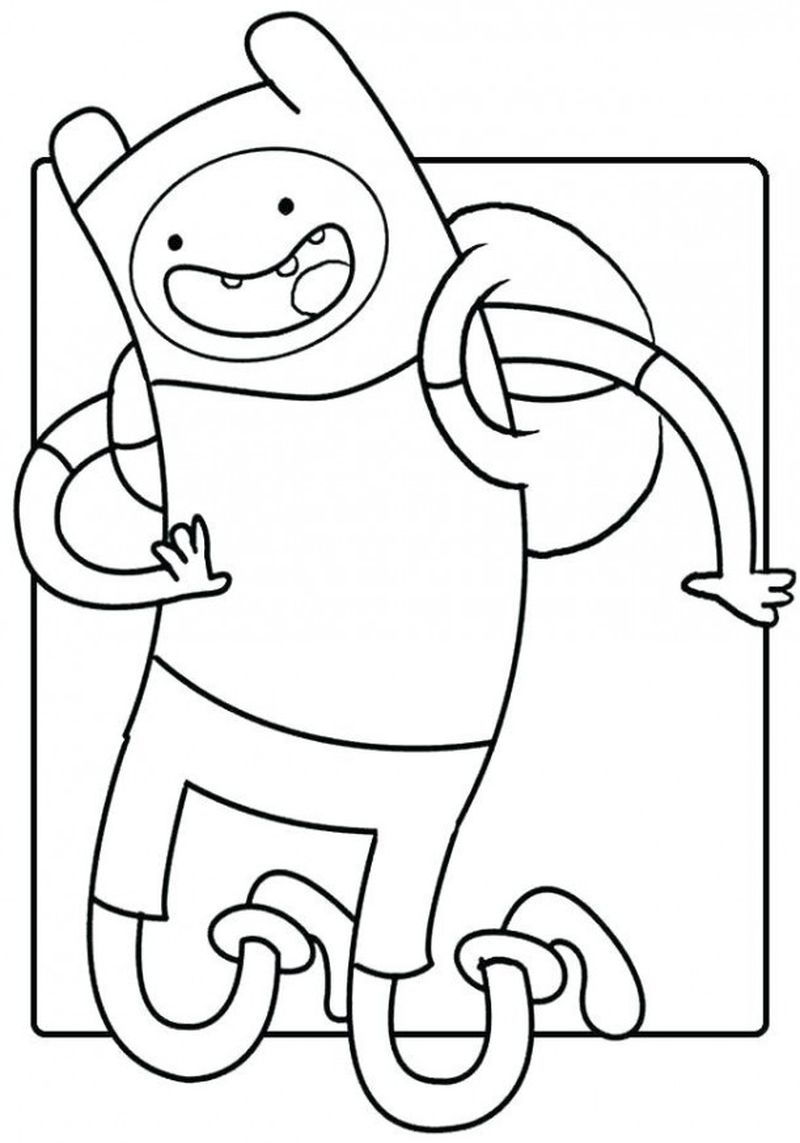 Finn Adventure Time Coloring Page 2 finn adventure time coloring page