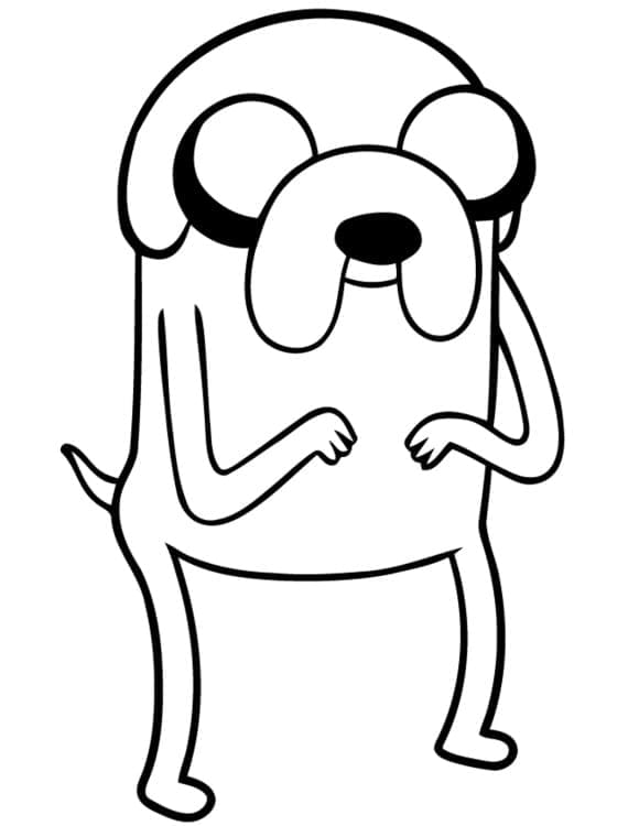 Jake Adventure Time Coloring Page 2 jake adventure time coloring