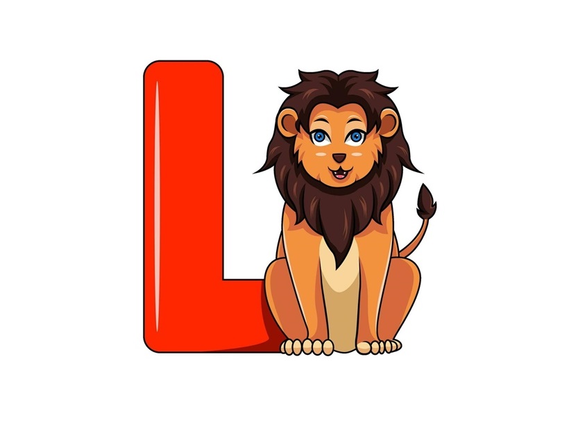 Alphabet Letter L with Lion Image Coloring Page for Kids 2 Alphabet Letter L with Lion Coloring image