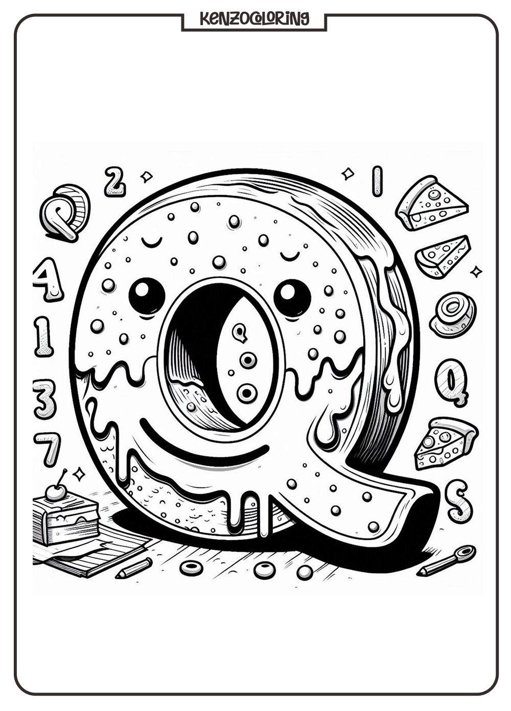 Alphabet Letter Q Coloring Page for Kids 1 Alphabet Letter Q Coloring Online Page for Kids