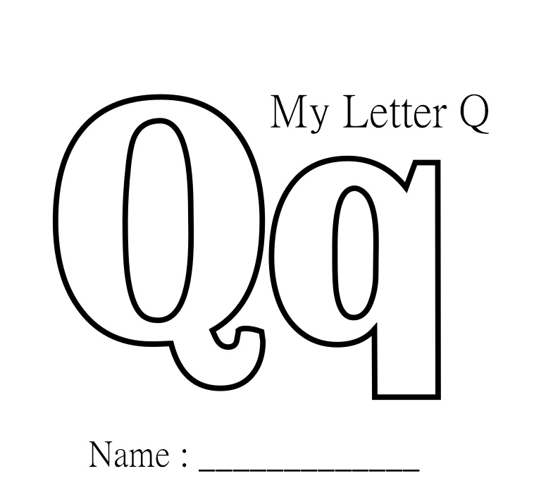Alphabet Letter Q Coloring Page for Kids 3 Alphabet Letter Q Coloring Pages