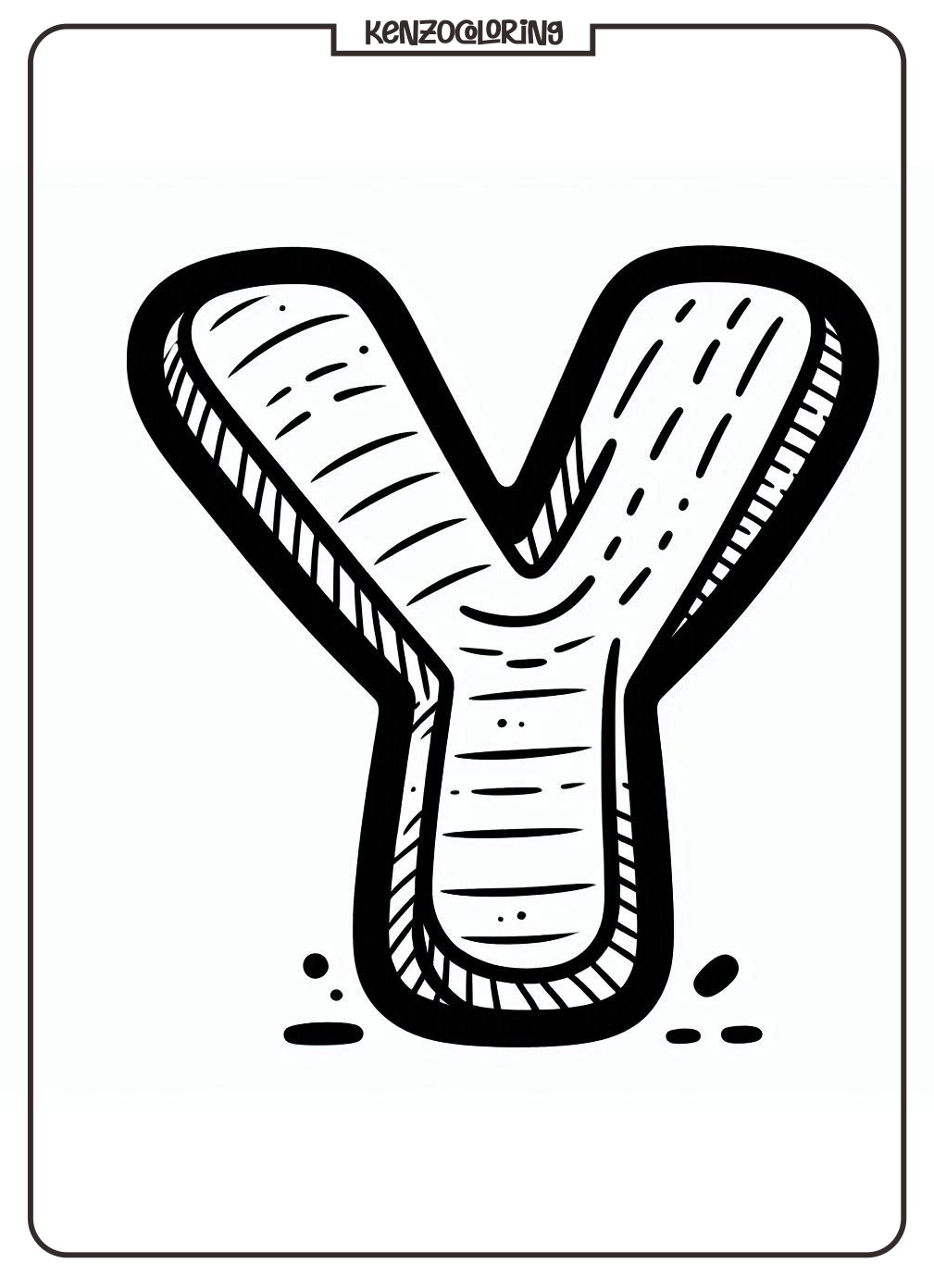 Alphabet Letter Y Coloring Page 2 Alphabet Letter Y Coloring Online Page for Kids