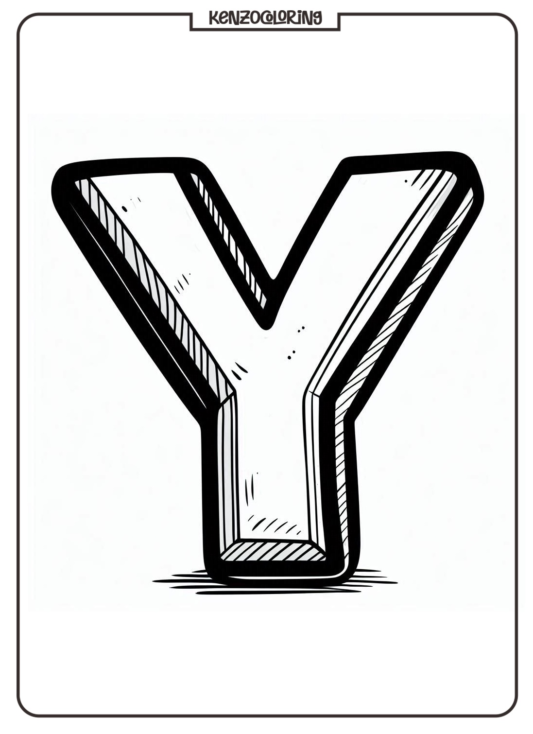 Alphabet Letter Y Coloring Page 3 Alphabet Letter Y Coloring Online Pages for Kids