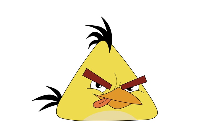 The Fastest Bird in Angry Birds Chuck Coloring Page 2 Angry Birds Chuck Coloring Pages