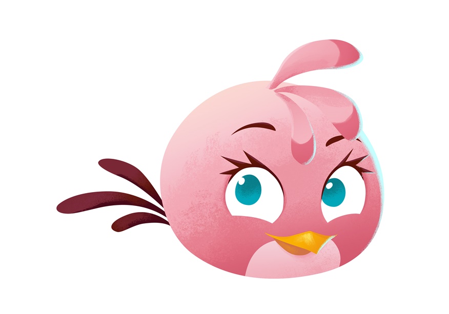 Cheerful and Adventurous Pink Bird, Angry Birds Stella Coloring Page 1 Angry Birds Stella Coloring Page