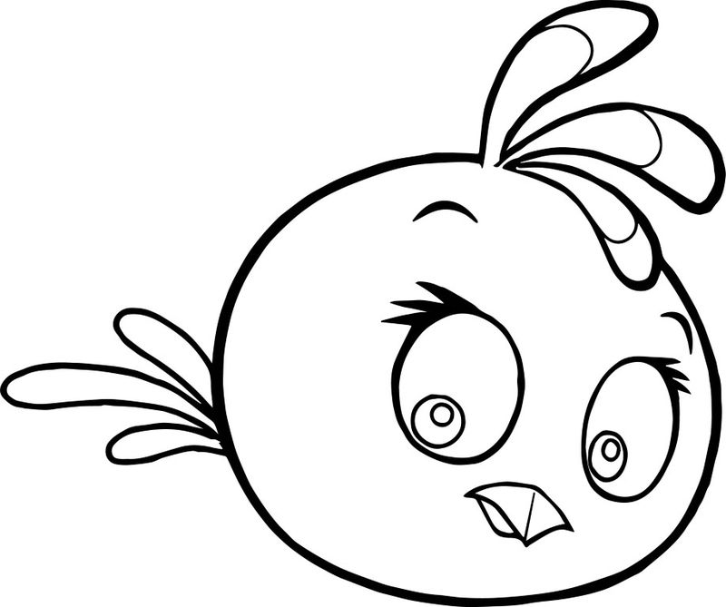 Cheerful and Adventurous Pink Bird, Angry Birds Stella Coloring Page 2 Angry Birds Stella Coloring Pages