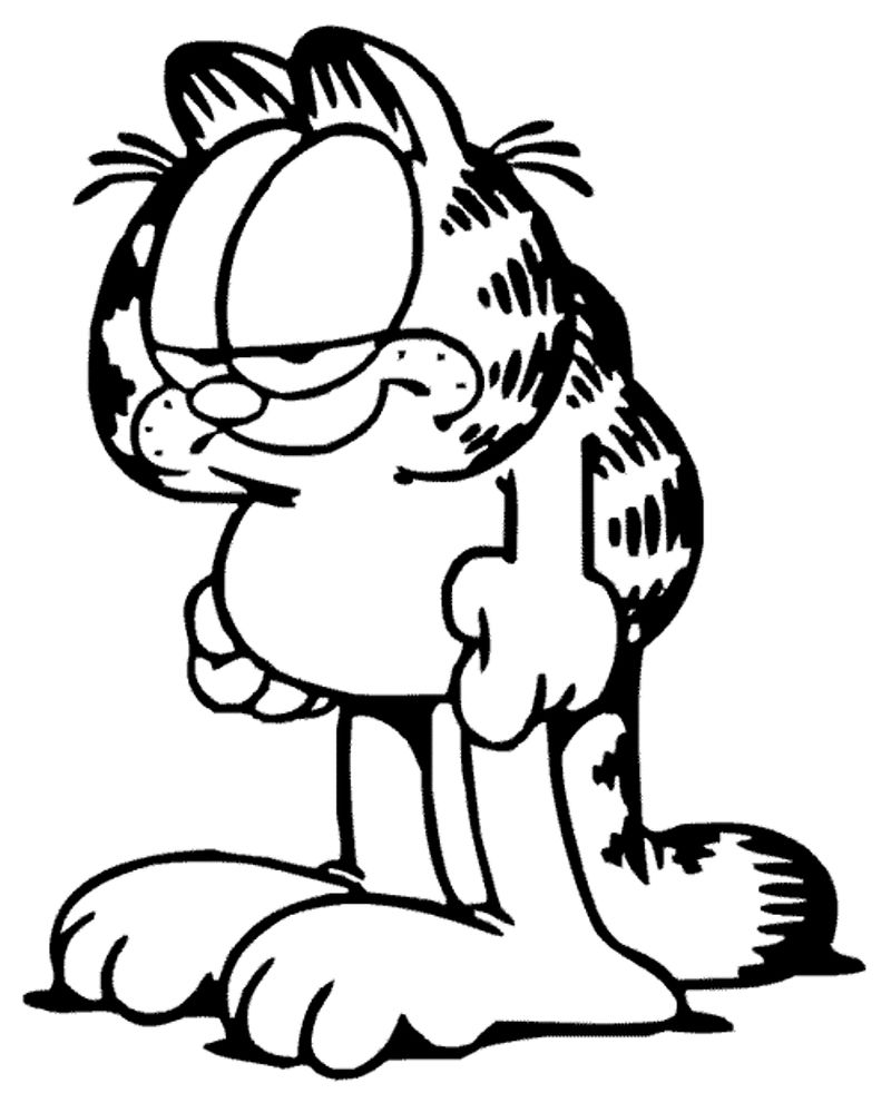 Angry Garfield Coloring Page 2 Angry garfield Coloring Page