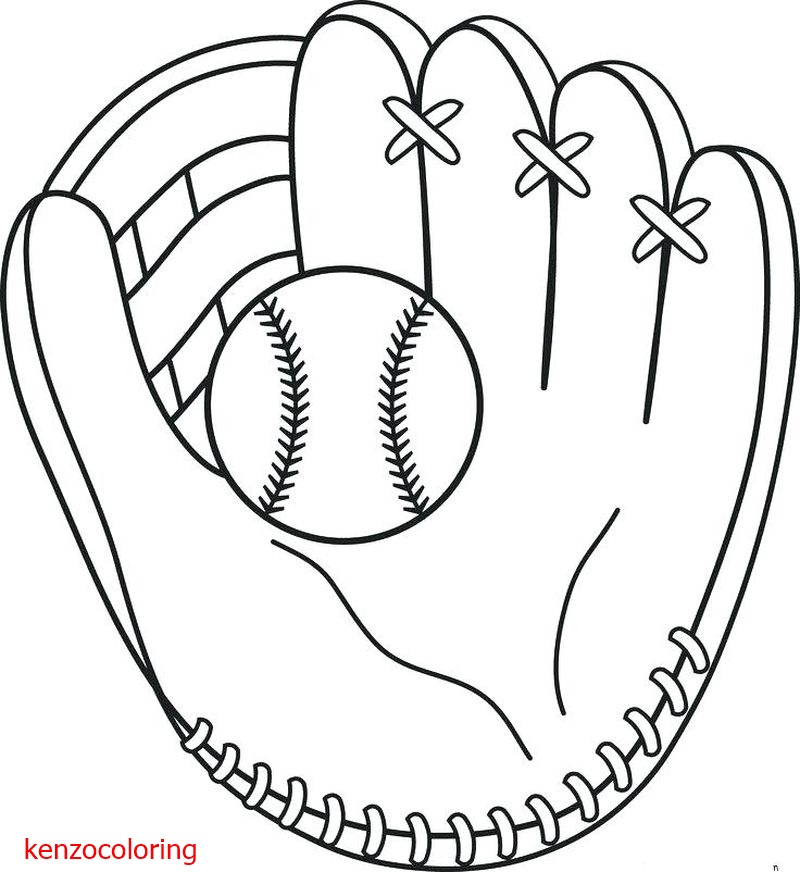 Baseball Gloves Coloring Page 2 Baseball Gloves Coloring Pages