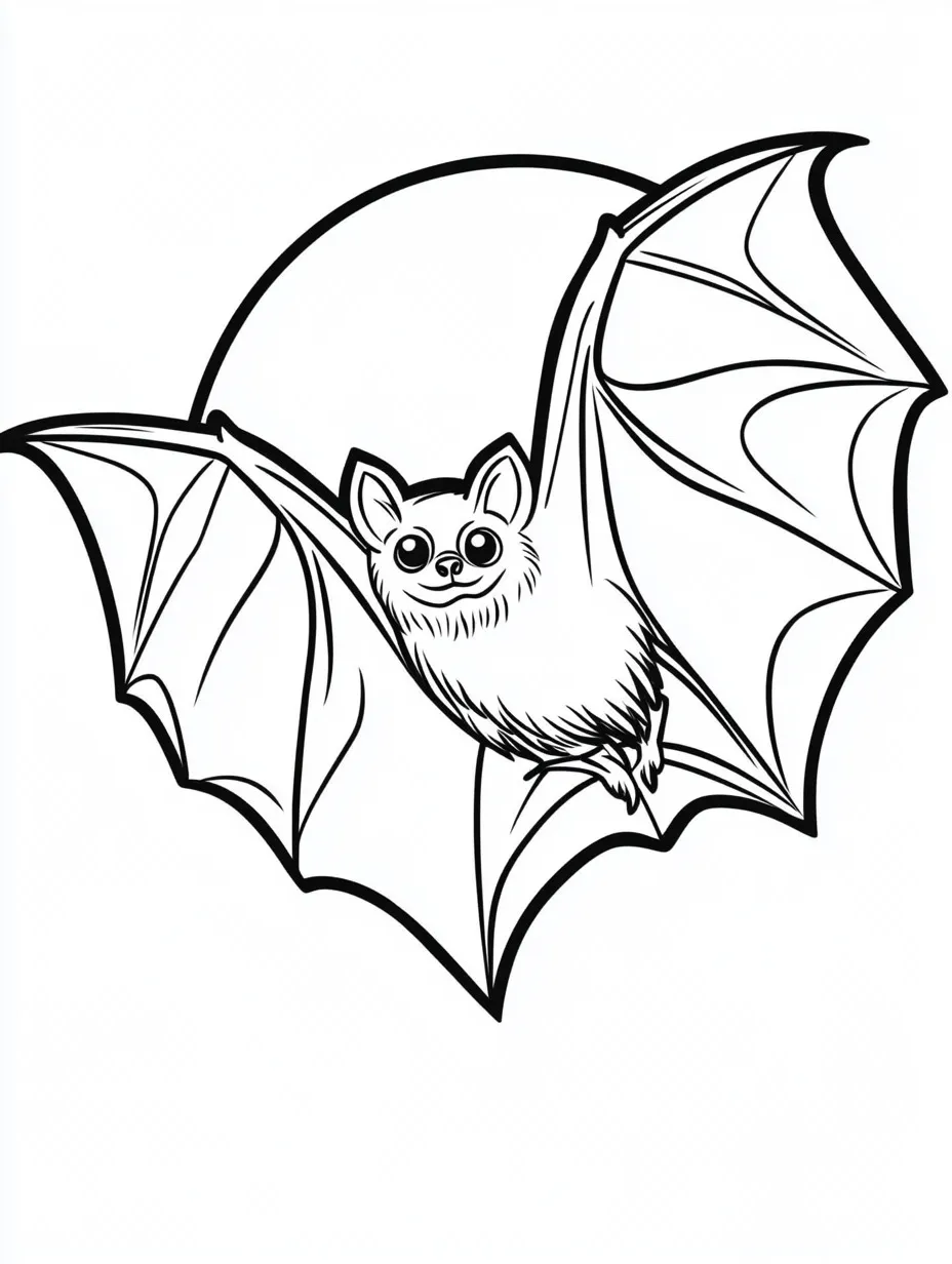 Nocturnal Animals Bat Coloring Page 2 Bat Coloring Pages