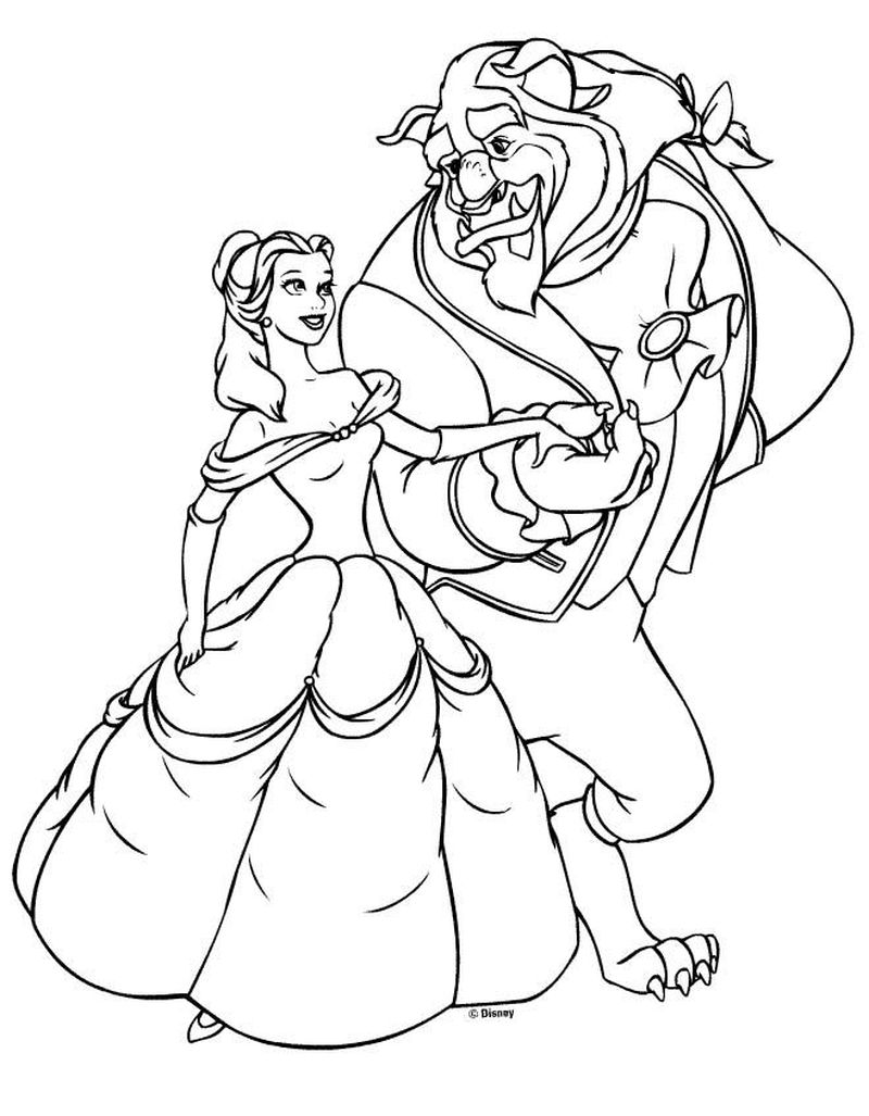 The Magical World of Beauty and the Beast Coloring Page 5 Beauty And The Beast Coloring Page