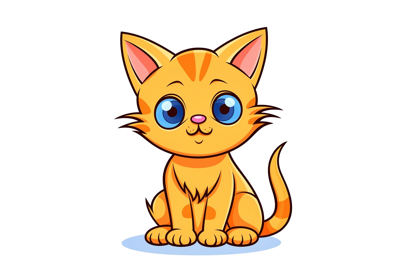 Cartoon Cat Coloring Page 1 Cartoon Cat Coloring image