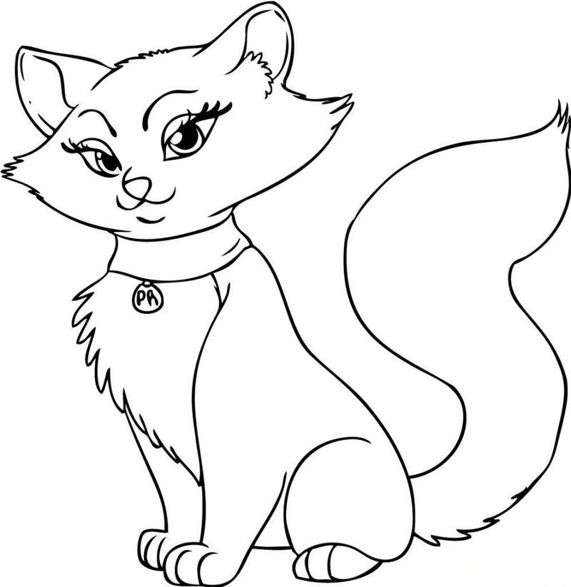 Adorable Cat Coloring Page 7 Cat Coloring Pages For Kids To Print