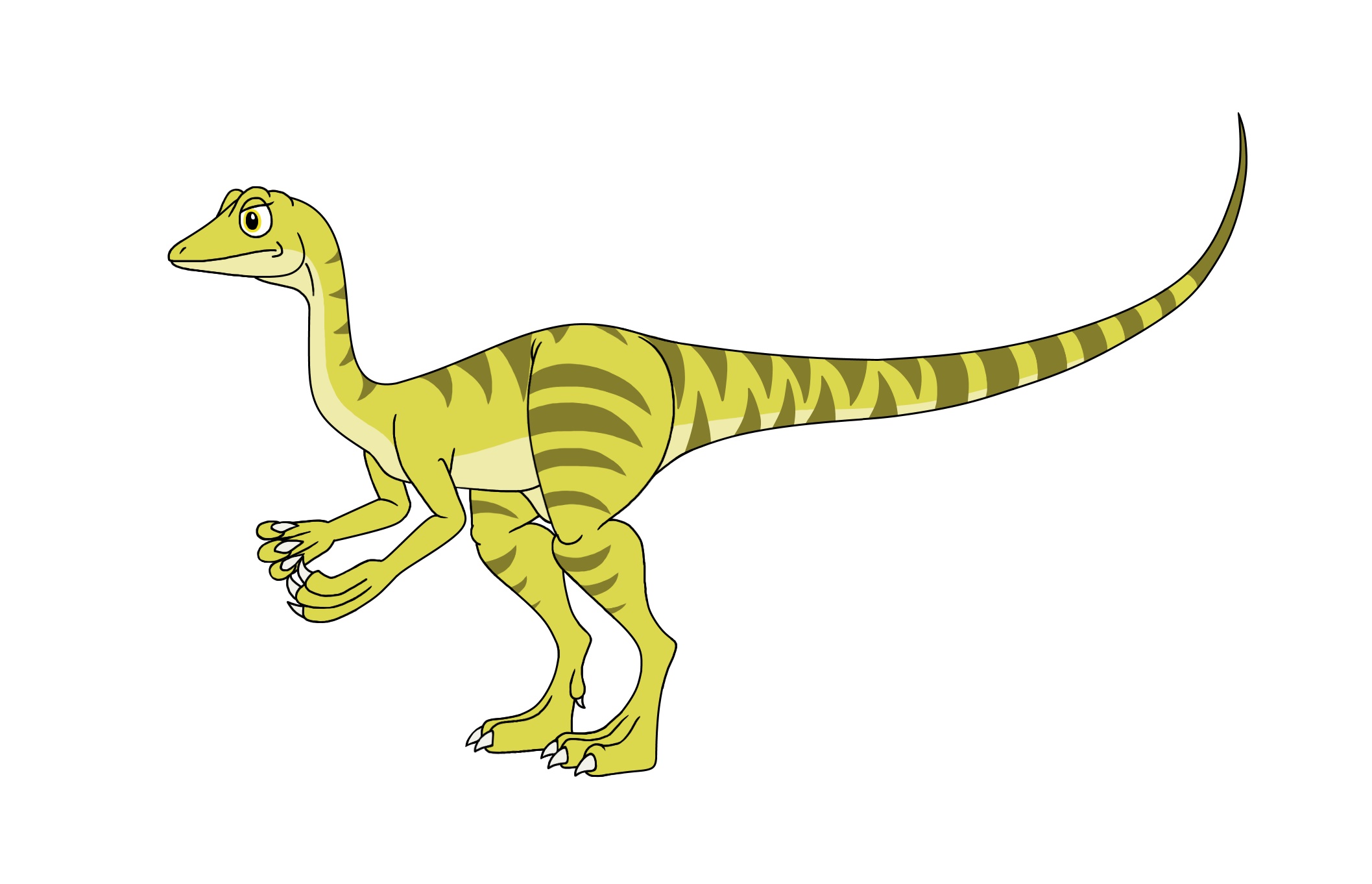 Slender Body and Sharp Teeth, Compsognathus Coloring Page 1 Compsognathus Coloring Page Image