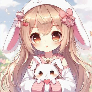 Cute Chibi anime Girl Coloring Page