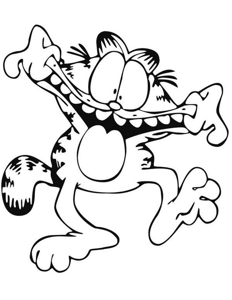 Cute Garfield Coloring Page