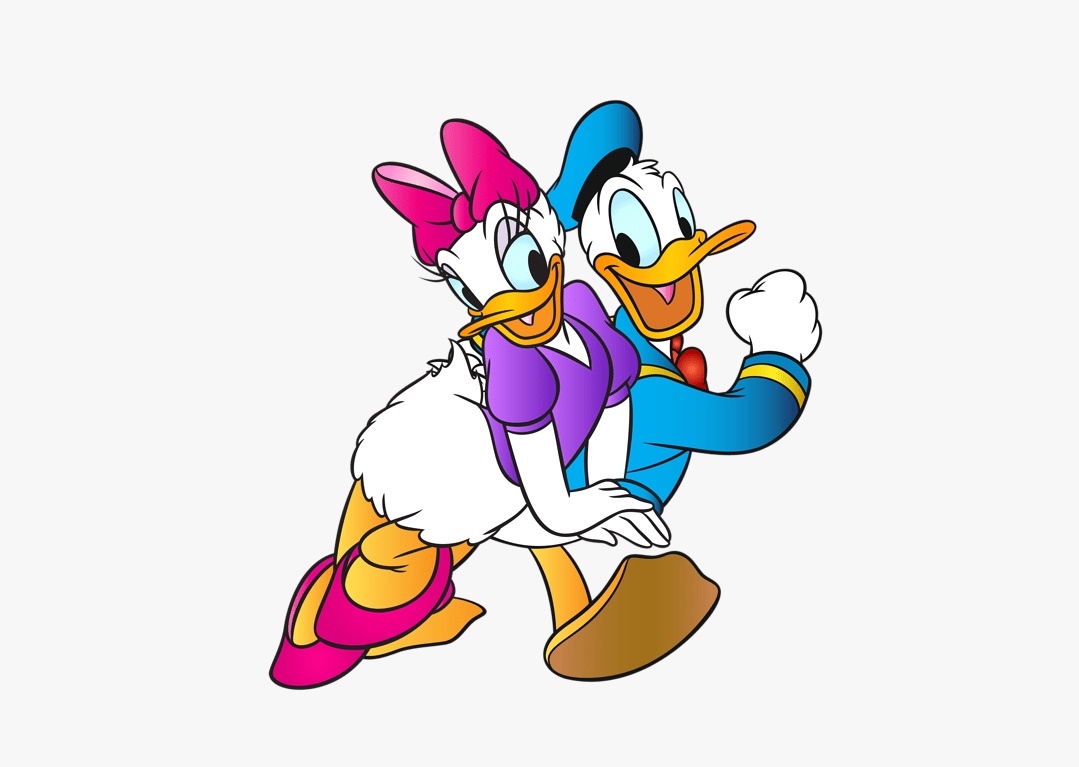 The Delightful Donald Duck and Daisy Duck Coloring Page 2 Donald Duck and Daisy Coloring Page Image