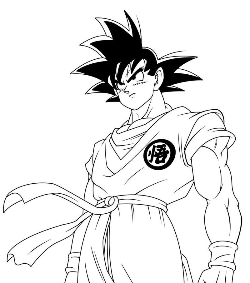 Dragon Ball Son Goku Coloring Page 2 Dragon Ball Son Goku Coloring Page