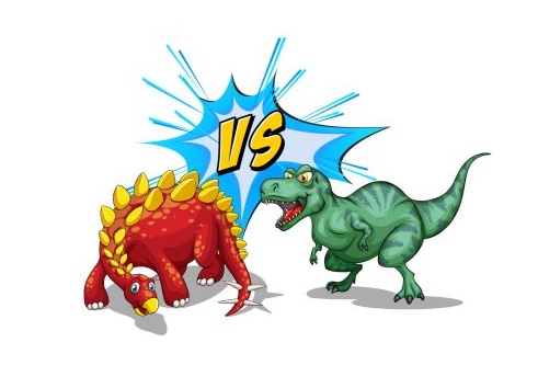 The Fighting T-Rex Coloring Page