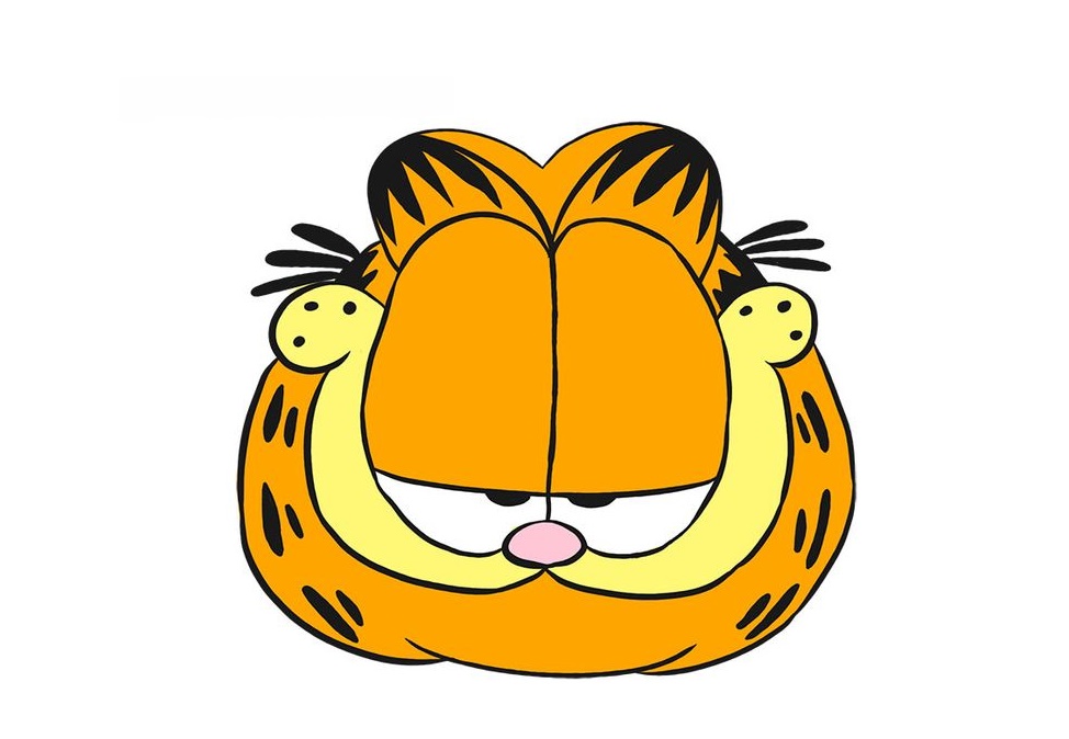 Garfield Face Coloring Page Image