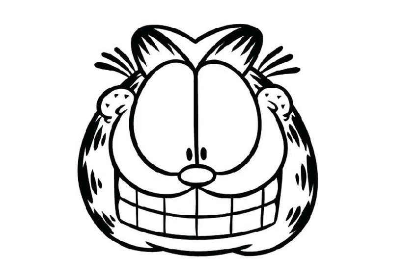 Garfield Face Coloring Page