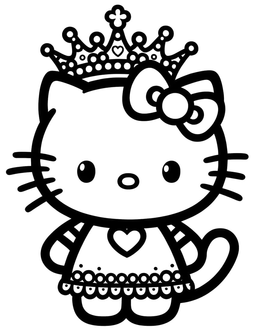 Hello Kitty Coloring Page
