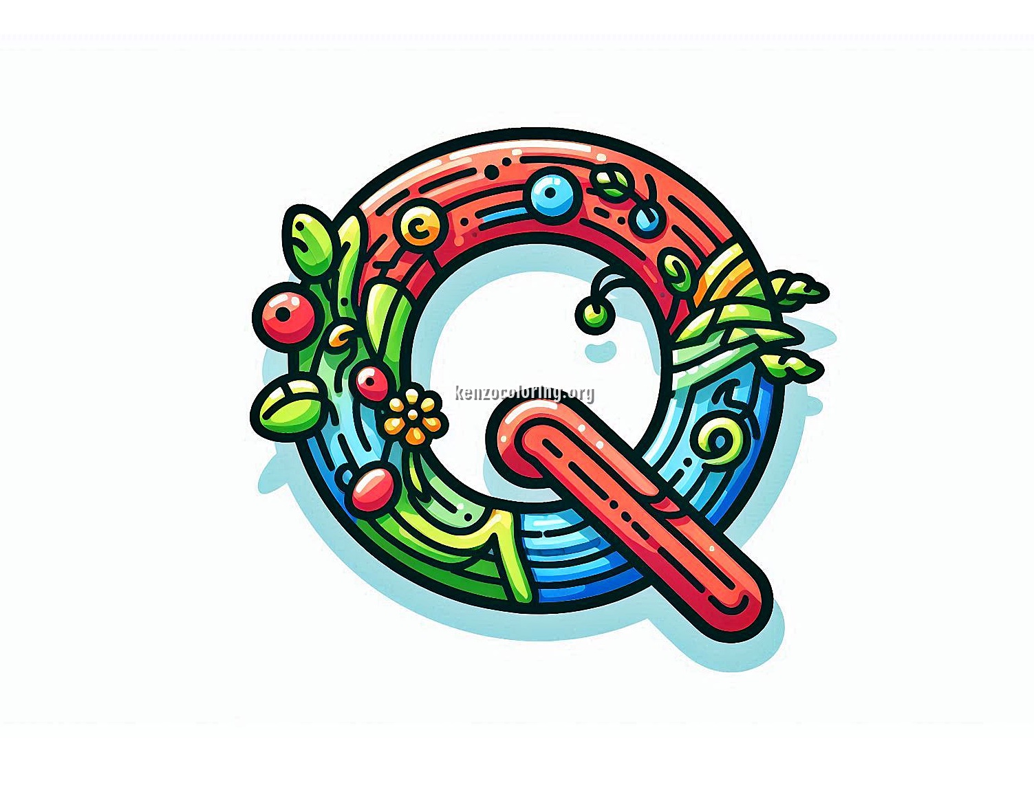 Alphabet Letter Q Coloring Page for Kids 2 Image a Alphabet Letter Q Coloring