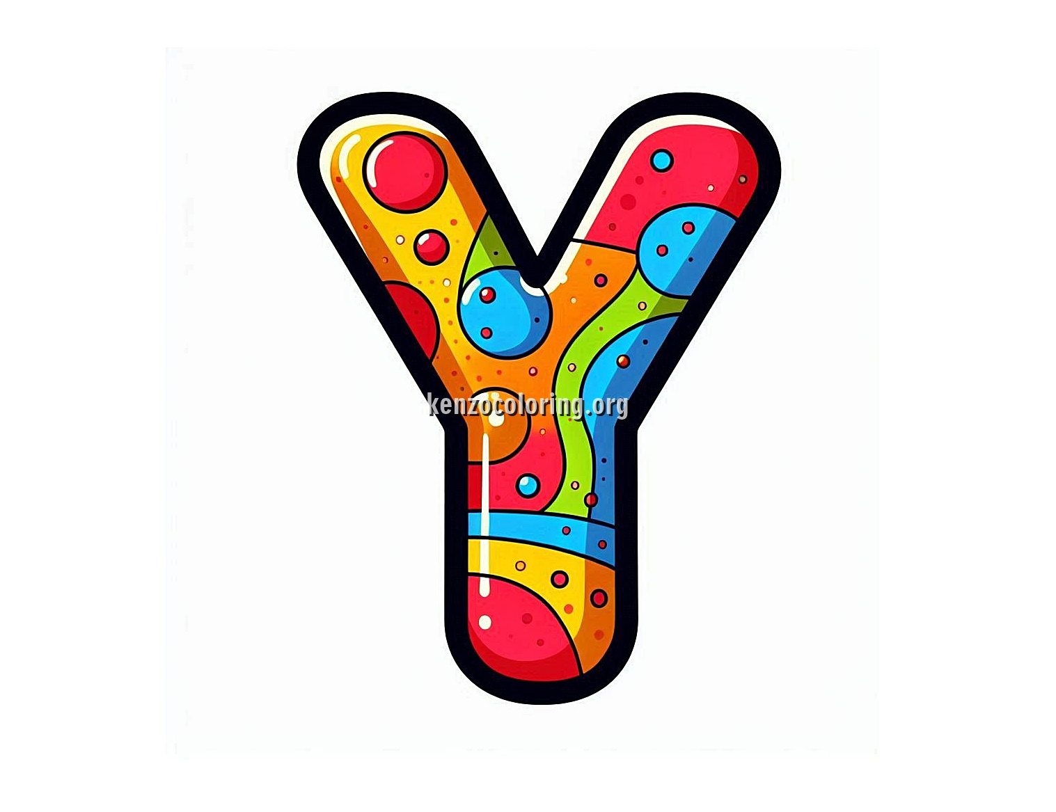 Alphabet Letter Y Coloring Page