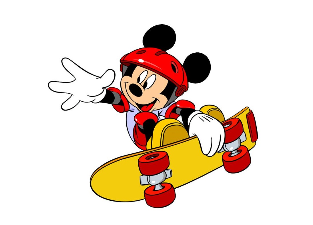 Mickey Mouse Skateboard Coloring Pages 1 Mickey Mouse Skateboard Coloring Image