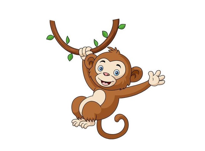 Monkey in The Tree Coloring Page 1 Monkey in The tree Coloring Pages Image