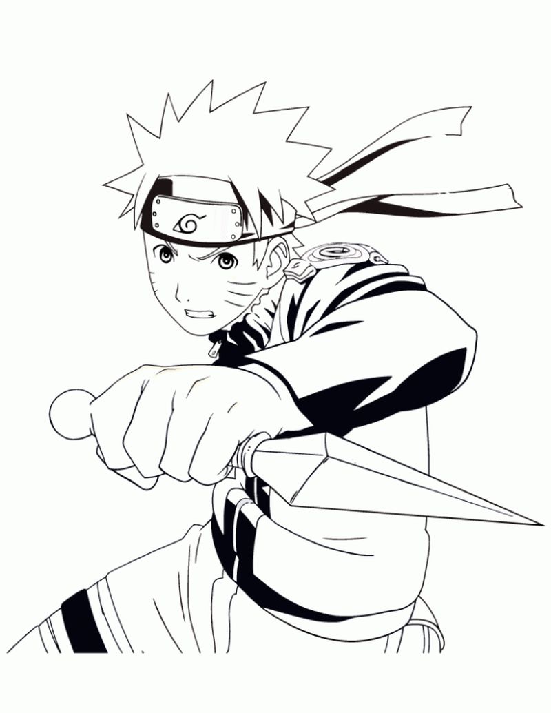 Naruto in Action Coloring Pages
