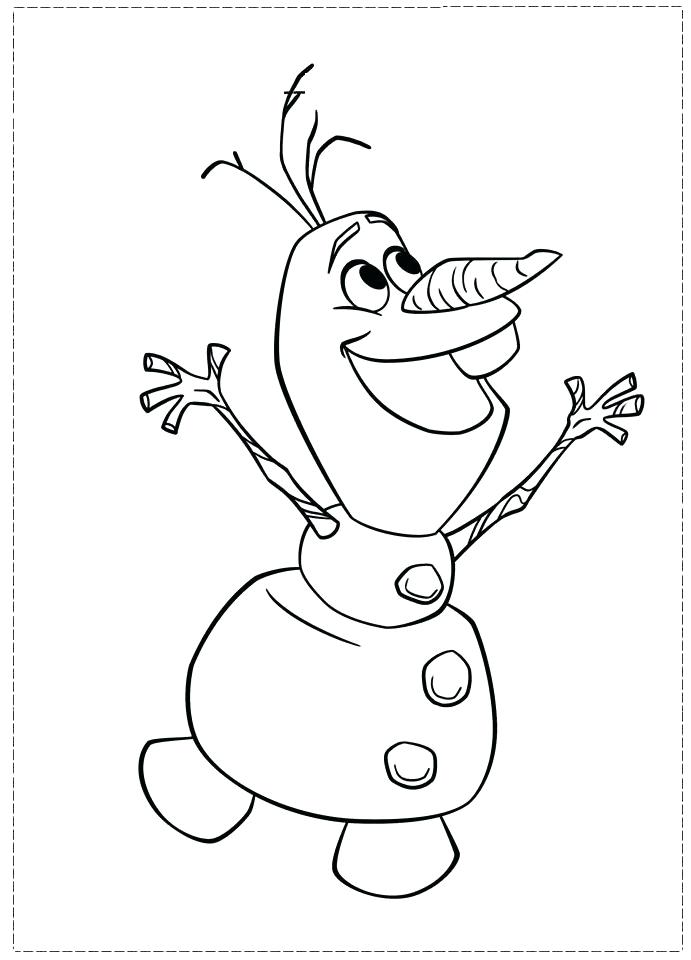 Cheerful Olaf Coloring Page 2 Olaf Coloring Pages