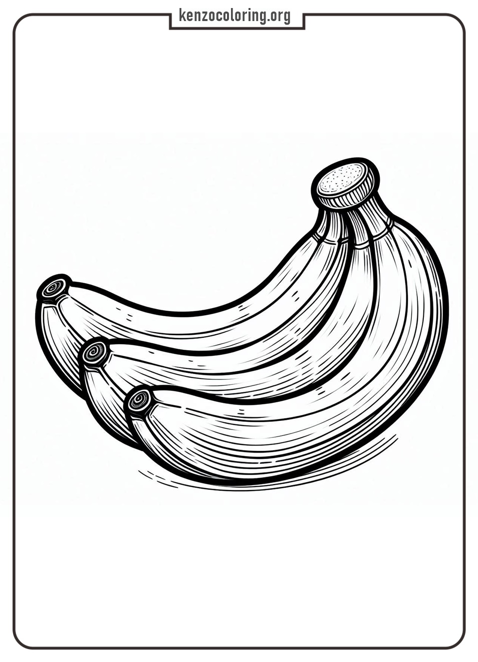 Online Banana Coloring Pages for Kids