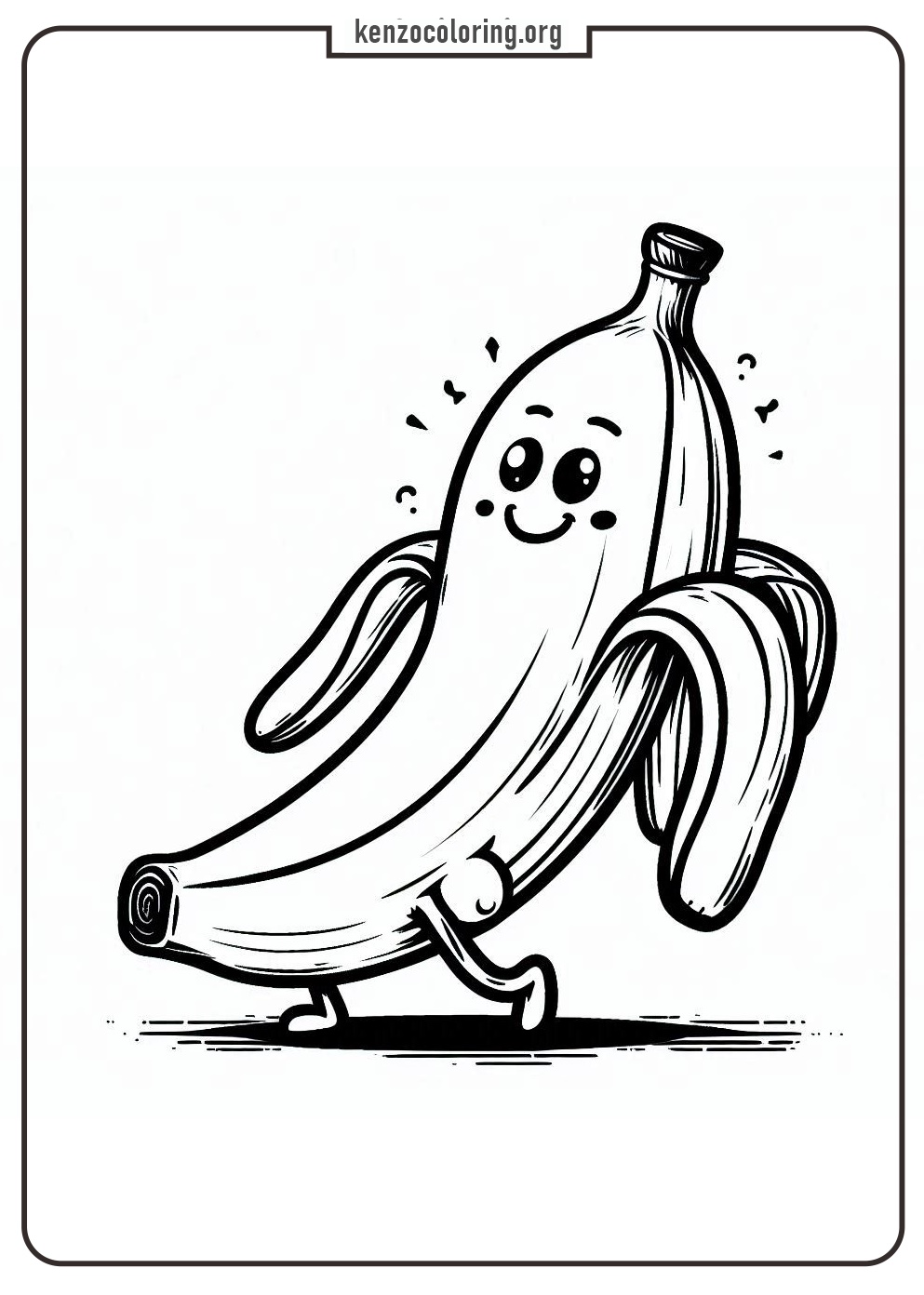 Online Banana Coloring Pages