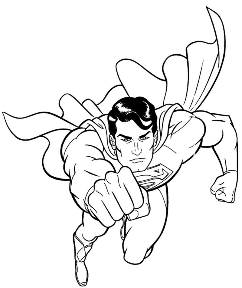 The Most Iconic Superheroes Superman Coloring Page 3 Superman in Action Pages