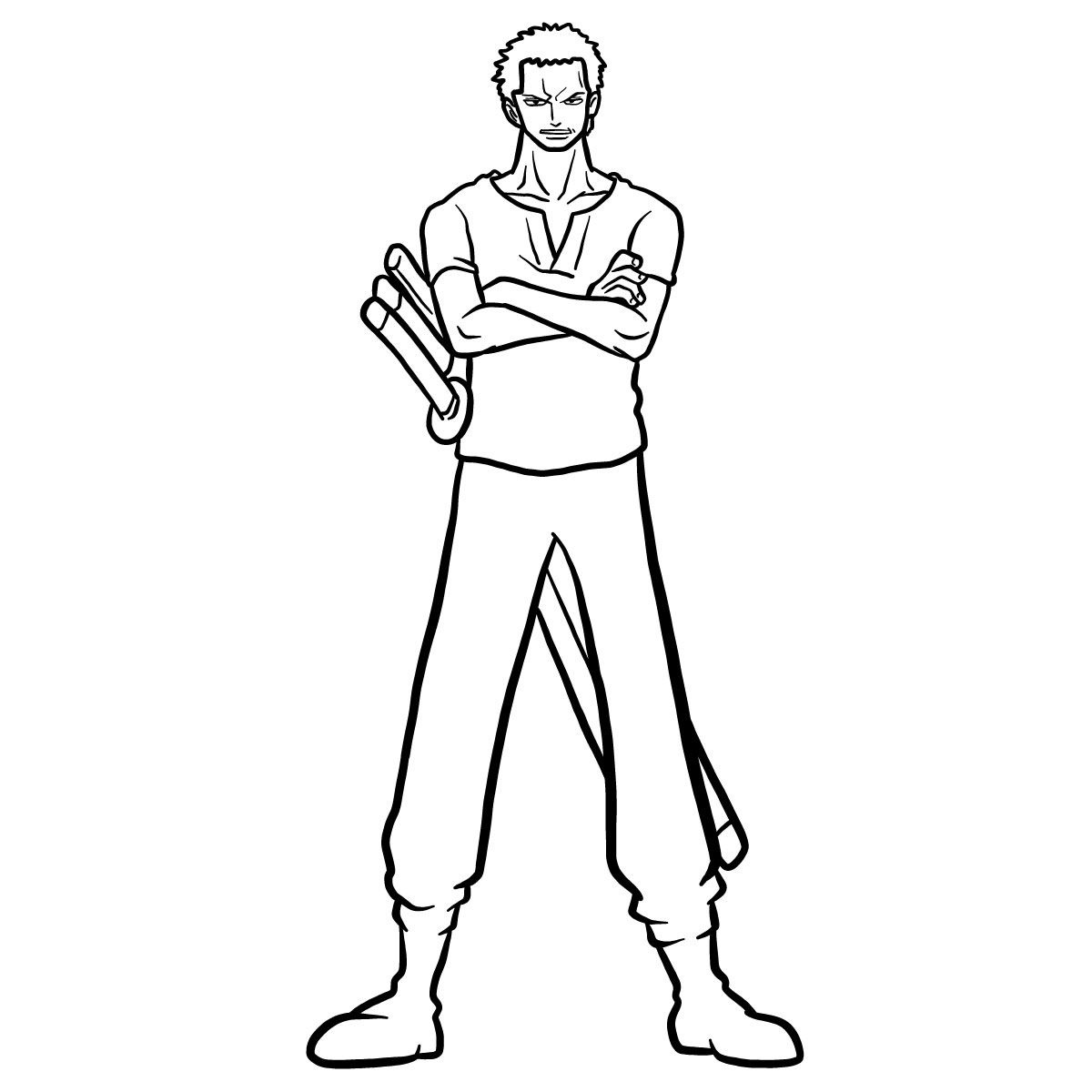 Swordsman Roronoa Zoro Coloring Pages 4 Swordsman Roronoa Zoro Coloring Pages