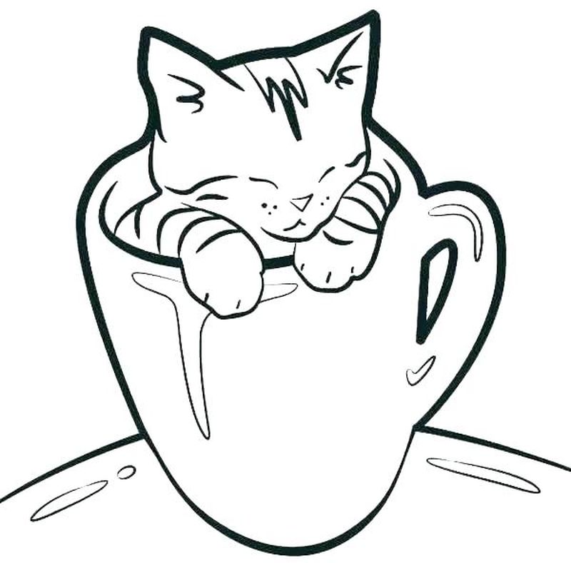 Sweet Kitten Coloring Page 1 Coloring Pages Cats