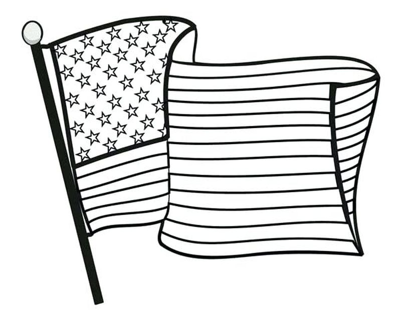 american flag coloring page