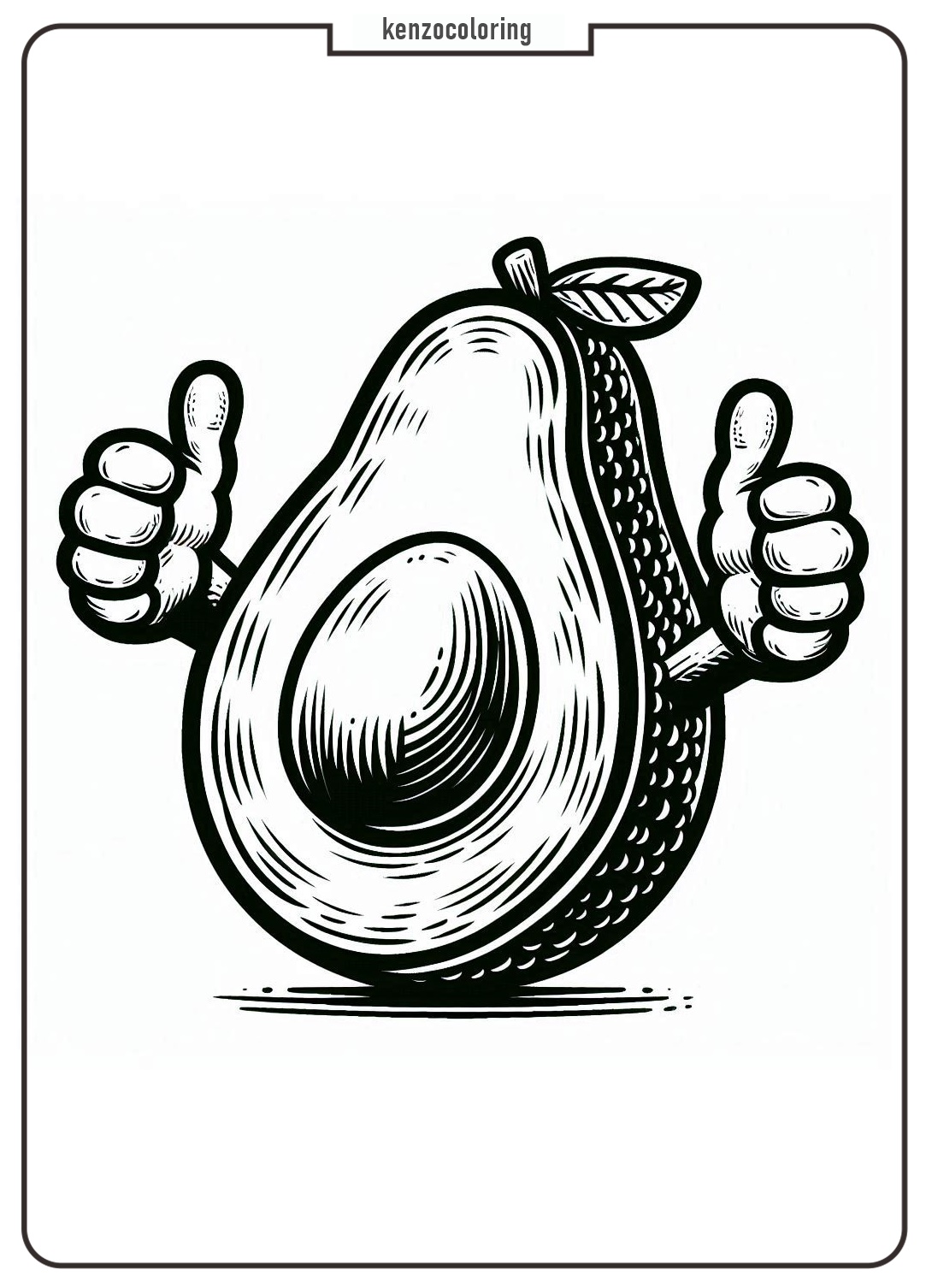Popular Fruit that is Rich in Nutrition, Avocado Coloring Page 3 avocado online coloring pages