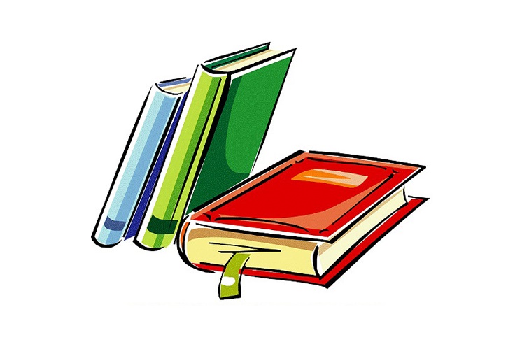 Books Coloring Page for Kids 2 books coloring image
