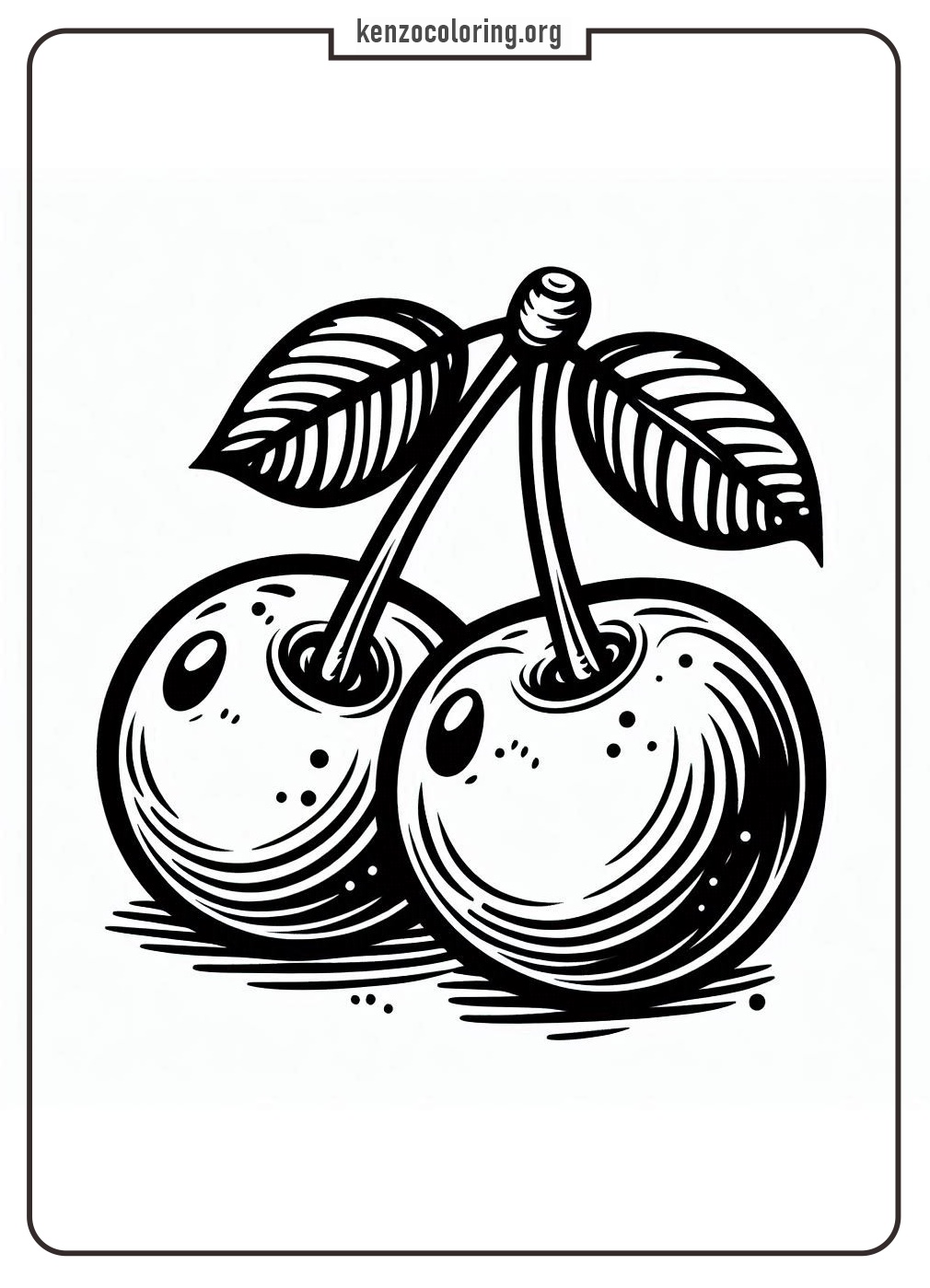 Cherry Coloring Pages 3 cherry coloring page online