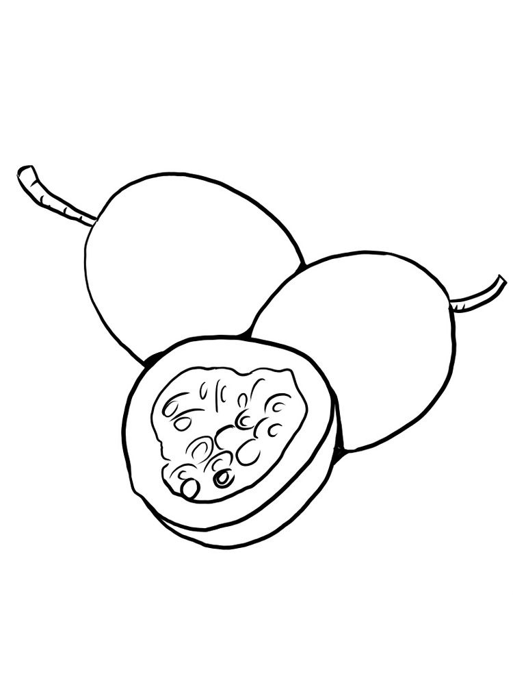 Passion Fruit Coloring Page 2 free passion fruit coloring pages to print