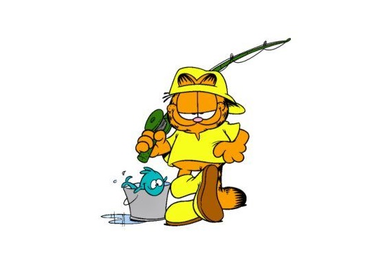 garfield fishing image