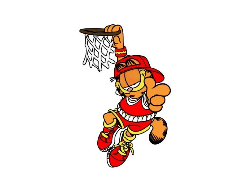 garfield playing basketball image