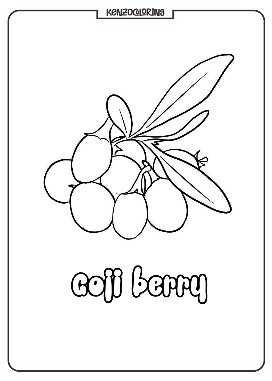 goji berries coloring for kids - kenzocoloring