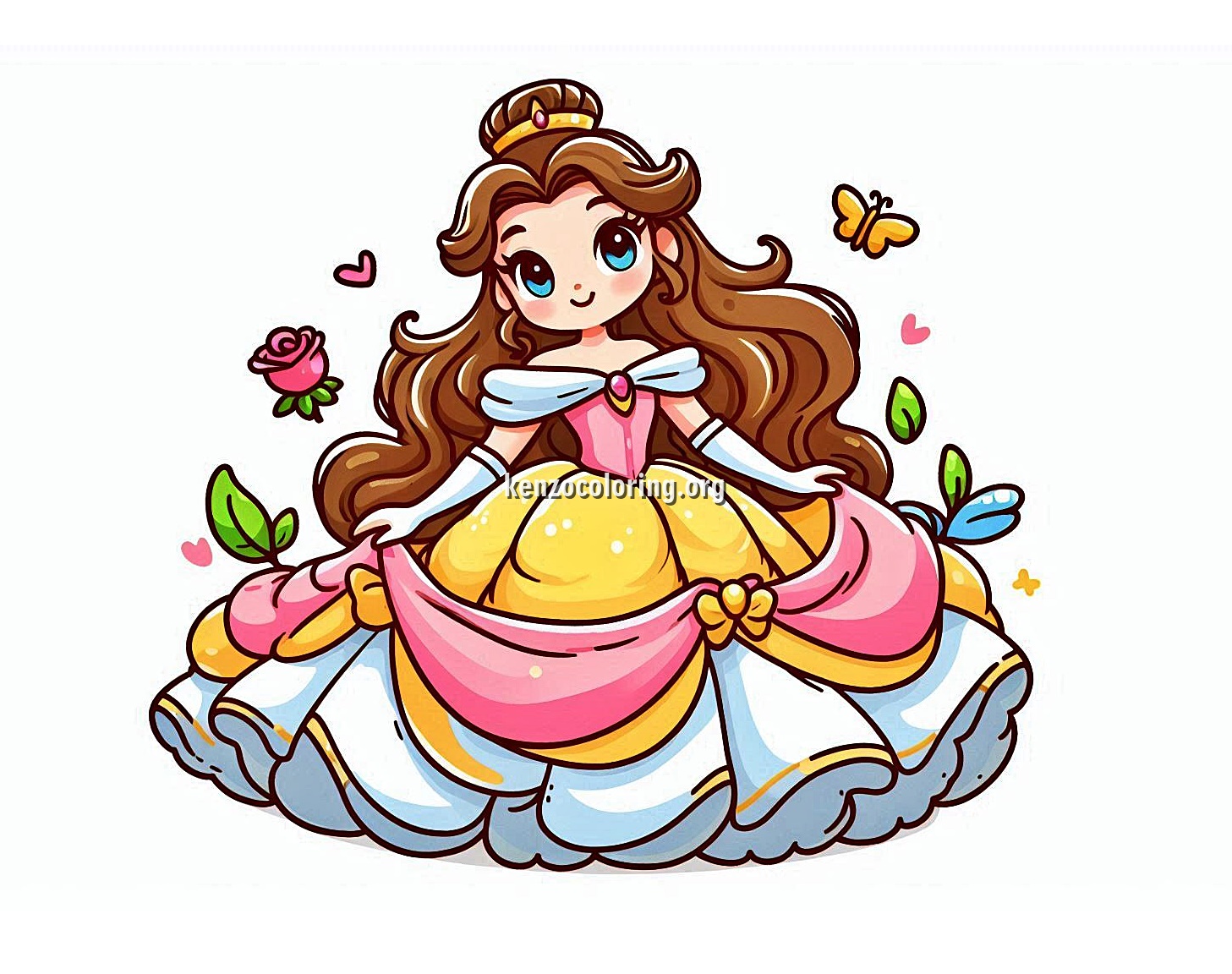 Princess Belle Coloring Page