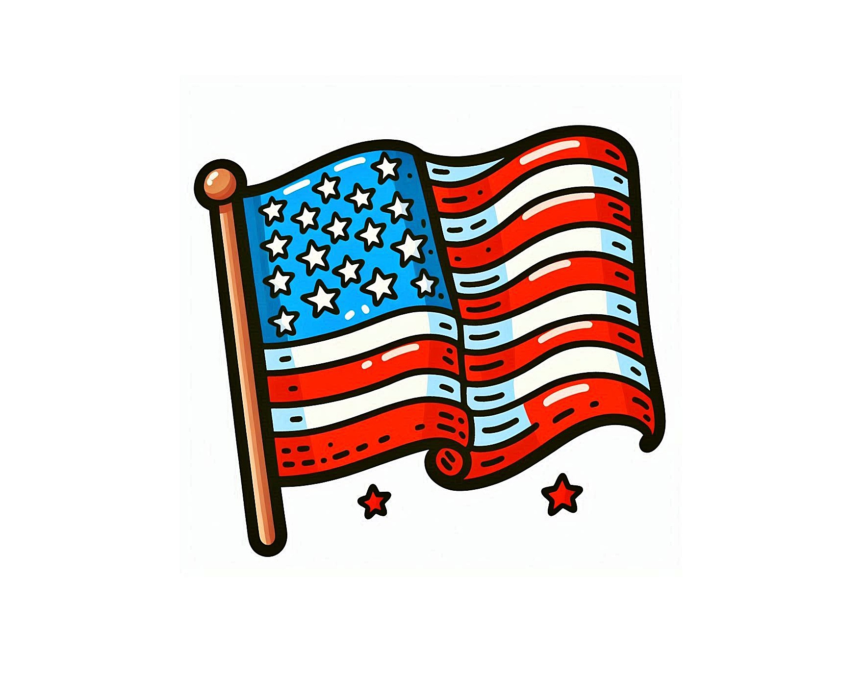 American Flag Coloring Page