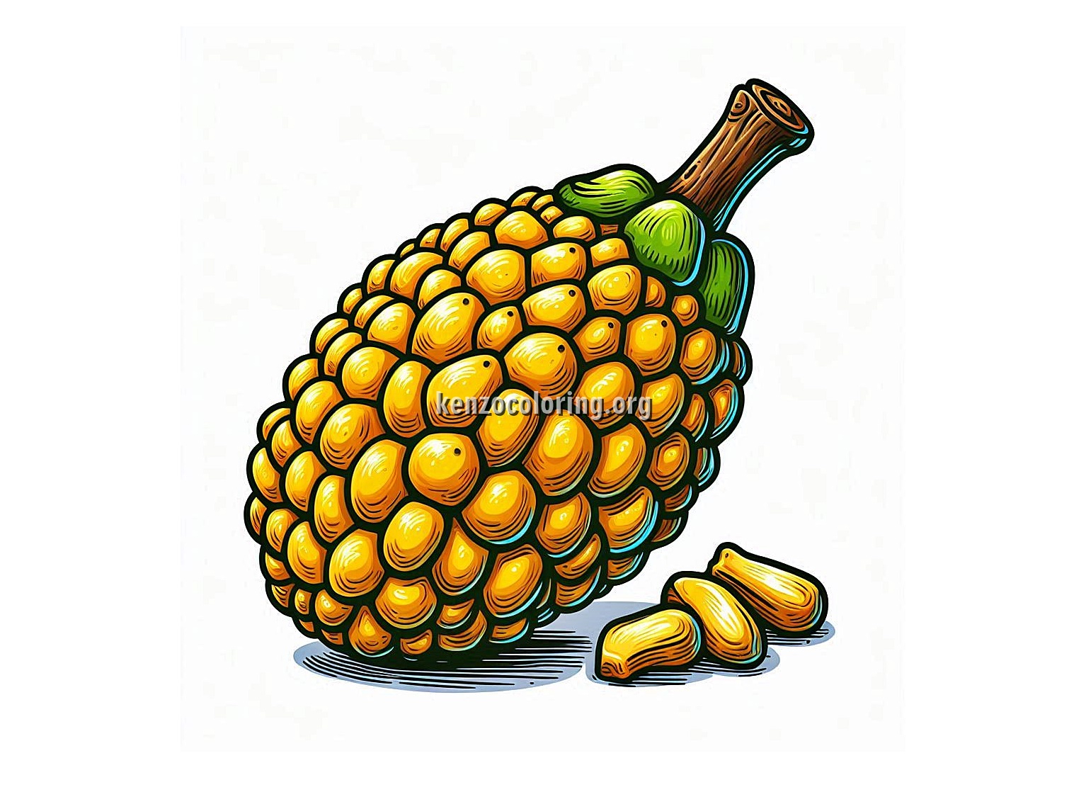 image a jackfruit coloring