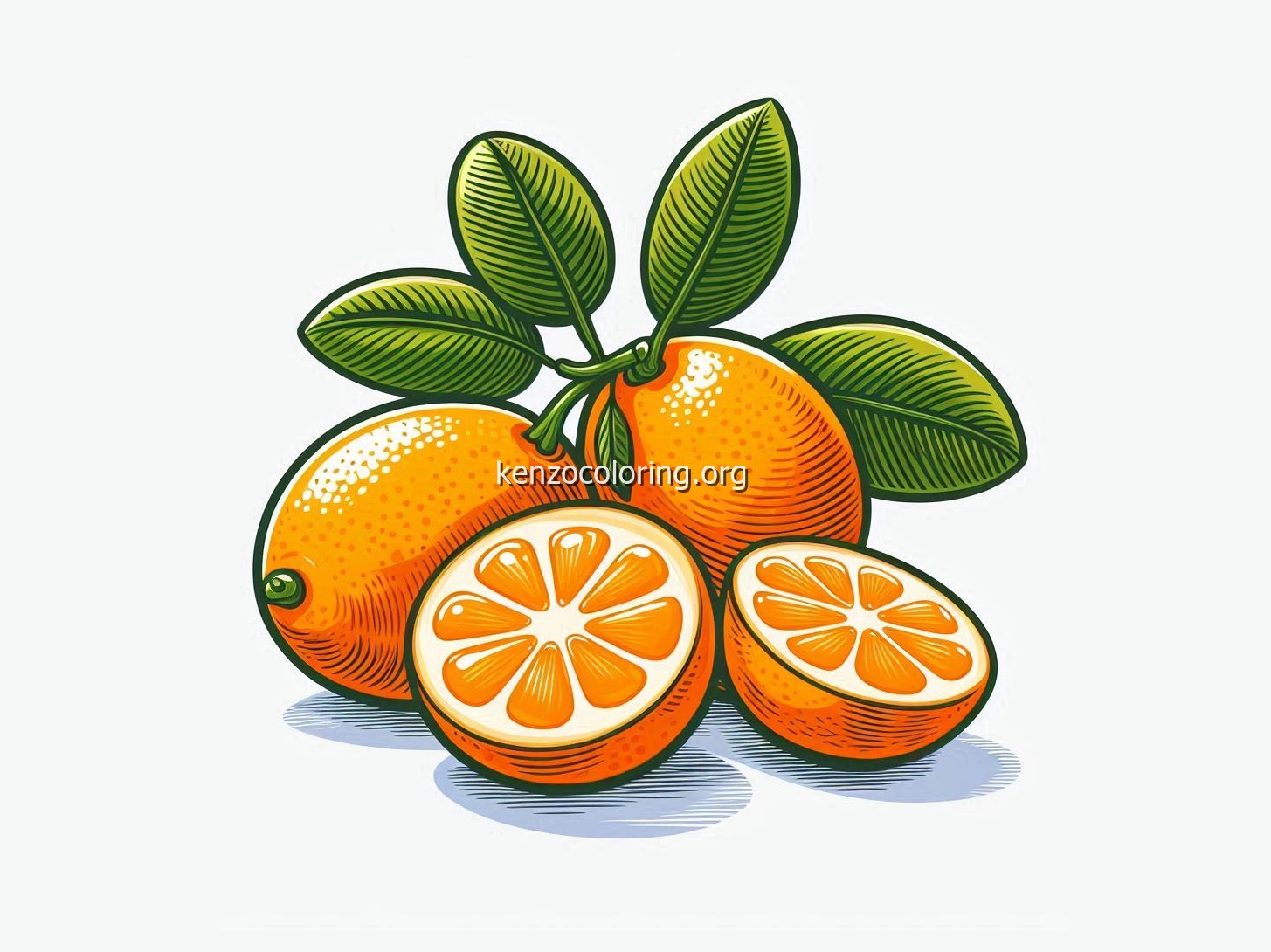 Kumquat Fruit Coloring Page 1 image a kumquat fruit coloring