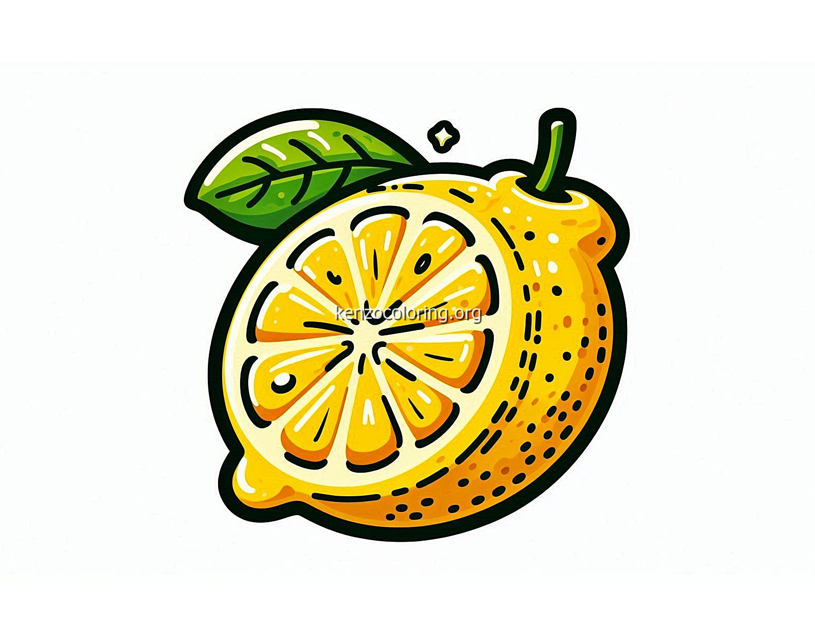 image a lemon coloring