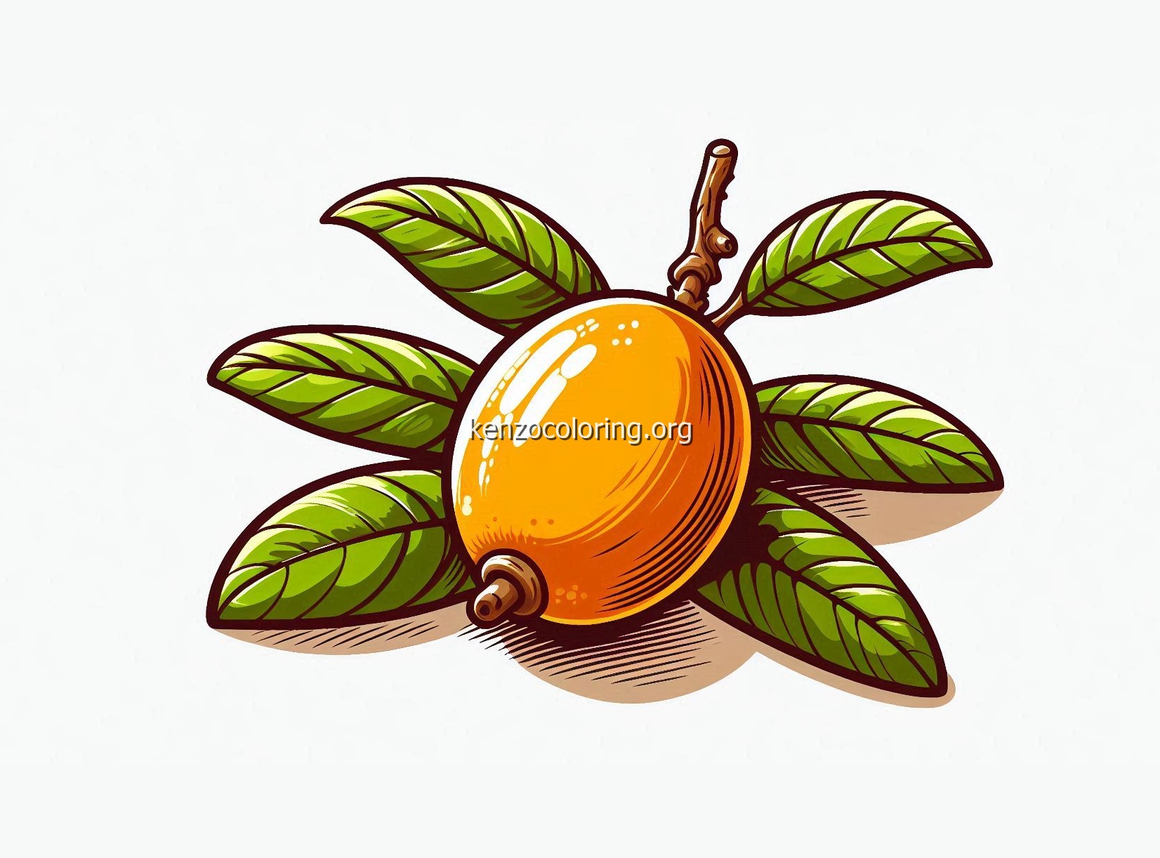 Loquat Fruit Coloring Pages 3 image a loquat fruit coloring